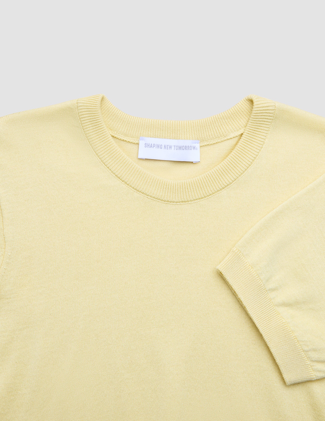 Women Fine Knit T-Shirt Sunlight Yellow